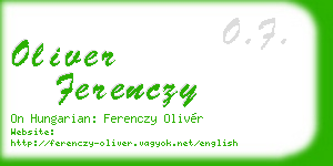 oliver ferenczy business card
